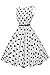 FARYSAYS Women's 50s Vintage Sleeveless Cocktail Swing Dress with Belt
