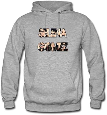 Zhxu0 Designer selena gomez Graphic Hoodie Sweatshirt For Women's Small Grey