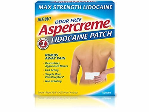 Aspercreme Lidocaine Maximum Strength Patch Odor Free, 5 Little Patches (Pack...