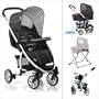 Hauck 2011 Malibu Stroller w/ Bassinet and Stand **CLOSEOUT** - Charcoal/Black