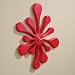 Red Splat 21" Wide Wall Clock
