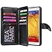 ULAK Note 3 Case, Galaxy Note 3 Case - Multi Card Slots Series PU Leather Magnetic Wallet Case Cover for Samsung Galaxy Note 3 III N9000 (Black)