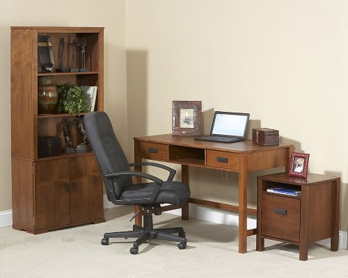 Home Office Furniture Set in Mahogany - Mission 