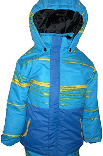 Iceburg by Pulse 2 Piece Little Boys Toddler Snowsuit Wave 2T-4T (2T, Turquoise/Sky/Gold)