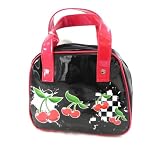 Sac &agrave; main "Cerises" noir
