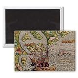 The Arrival and Disembarkation on the.. - 3x2 inch Fridge Magnet - large magnetic button - Magnet