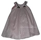 Floriane Satin Cotton Pink Brown Polka Dress