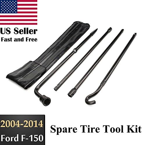 For (04-14 ) Ford F150 Premium Spare Tire Tool Kit Lug Wrench Extension With Bag