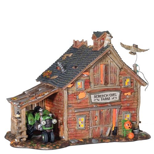 Department 56 Snow Village Screech Owl Farm