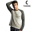 Canvas - Men's Color Block Raglan Long Sleeve Shirt - 3000