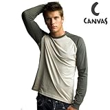 Canvas - Men's Color Block Raglan Long Sleeve Shirt - 3000