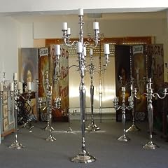Kerzenleuchter 180cm - 9-flammig silber