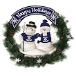 Toronto Maple Leafs NHL Snowman Christmas Wreath (20")