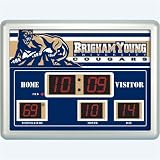 Brigham Young Cougars NCAA Scoreboard Clock & Thermometer (14x19)