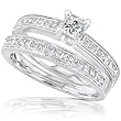 3/4ct TW Princess Diamond Engagement Ring Set in 14kt Gold