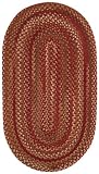 211" x 24 Runner Made-to-Order Capel 0048RS00352400500 Redwood Color Hand Braided American "Manchester Collection" Vertical Stripe Pattern Rug