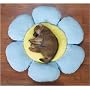 Large Flower Dog Bed Blue