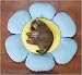 LARGE - BLUE - Flower Dog Beds