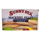 Sunny Sea Mackerel Fillet In Oil, 4.25-Ounce Cans (Pack of 24)