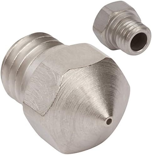 High Lubricity Wear Resistant Nozzle Upgrade MK10 0.6 mm (WIDE HOLE SIZE - For FlashForge, Wanhao D4 and i3, Dremel), 2 pack