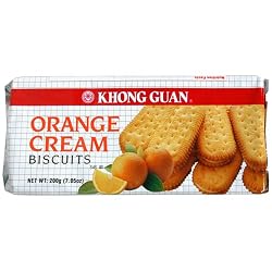 Khong Guan Orange Cream Flavor Biscuits, 7.05-Ounce Packages (Pack of 24)
