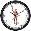 Aborigine with Boomerang - Australia Theme Wall Clock by WatchBuddy Timepieces (White Frame)