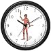 Aborigine with Boomerang - Australia Theme Wall Clock by WatchBuddy Timepieces (Black Frame)