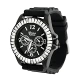 Geneva Women's Platinum Rhinestone-accented Silicone Watch