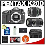 Pentax K20D Digital SLR Camera with 18-55mm f/3.5-5.6AL II SMC DA Zoom Lens + Tamron 70-300mm Lens + 16GB Card + D-LI50 Battery + Case + Cameta Bonus Accessory Kit