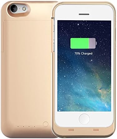iPhone 6 plus /6s Plus Battery Case - Maxnon 5.5 inch [Apple MFI Certified]- Portable Charger Charging Case 4000mah Battery Juice Power Bank Pack Extended Backup External Battery Case (Golden)