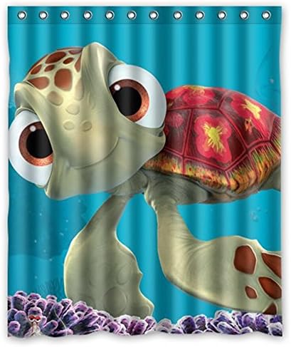 Saoor Finding Nemo Pattern Fashion Custom Waterproof Polyester Fabric Bathroom Shower Curtain with 12 Hooks 60"(w) x 72"(h)- Bathroom Décor