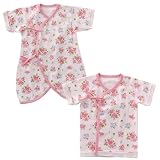 (チャックル) chuckle *Sweetgirl*お花姫新生児肌着2枚セット【春夏素材】ピンク 50-60cm P6026-00-20