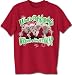 I Love Lucy CHRISTMAS FLAKES Funny Adult Red T-shirt Tee Shirt