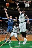 Washington Wizards v Boston Celtics: Kirk Hinrich and Shaquille O'Neal Photographic Poster Print by Brian Babineau, 12x18