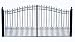 Prague Style Iron Wrought Gate 16' High Quality Driveway Gates Ornamental Dual Swing Gates 16'