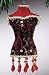 Victorian Burgundy & Gold Velvet Bust Beaded Christmas Ornament #246330