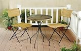 Bliss Hammocks Wicker Bistro Set - Honey