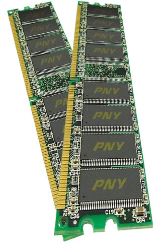 PNY Premium DIMM DDR2 PC-6400 Arbeitsspeicher 2GB Kit (2x 1GB, 800Mhz)