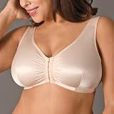 Bras Size 34D Glamorise Women's Complete Comfort Front Close Leisure Bra, Blush, 34B/C/D