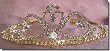 Bridal Wedding Tiara Crown With Heart and Round Crystal Drop 60695