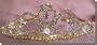 Bridal Wedding Tiara Crown With Heart and Round Crystal Drop 60695