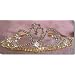 Bridal Wedding Tiara Crown With Heart and Round Crystal Drop 60695