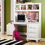 Madison Four Drawer Desk with Pencil Tray Finish: White