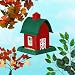 North States 9081 8-Pound Capacity Barn Village Collection Bird Feeder