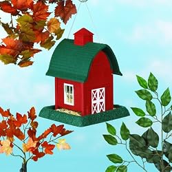 North States 9081 8-Pound Capacity Barn Village Collection Bird Feeder