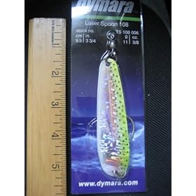 LOT από 4 Laser Ψάρεμα κουτάλι Dymara Lure 3,75