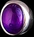 Amethyst Men's Ring - Sterling Silver title=