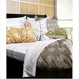 Bundle-81 Rhythm Duvet Cover and Sham Set in Chocolate - Full / Queen