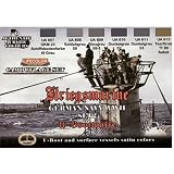 Airbrush Models Paint LifeColor German WWII Kriegsmarine Set 2 (22ml x 6) - LC-CS12
