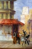 All That Jazz. Fine Art. Signed & Numbered Limited Edition Giclee Print by Connie Byrd. 28 x 21. Weatherproof for Indoor or Outdoor Use.